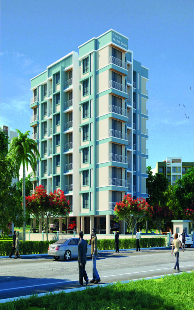 Elevation view of Om Trimurti Darshan by Relation Realty offering 1 BHK under ₹40 lakhs in Dombivli
